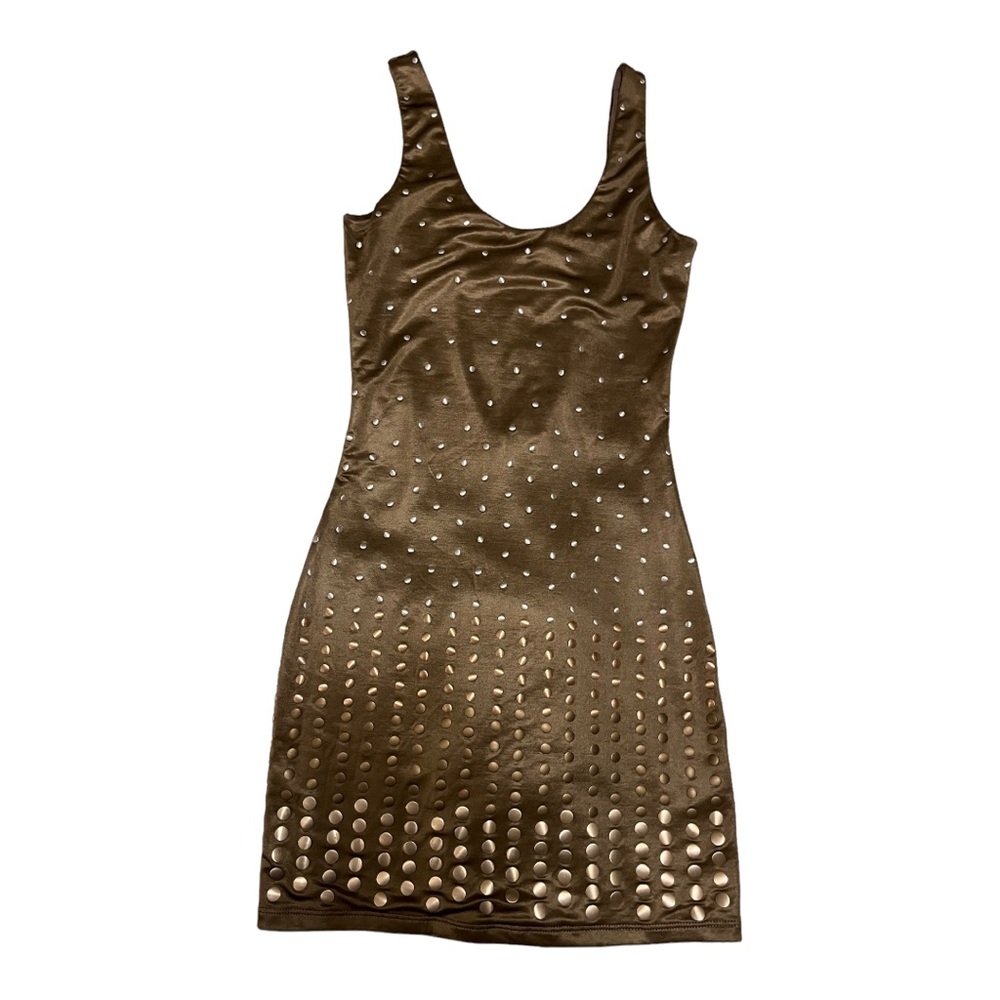 Sky Gorgeous mini dress.  Bronze , sleeveless.  Soft fabric.  Fully Lined.
